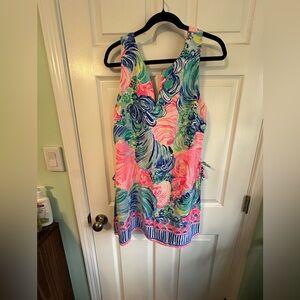 Lilly Pulitzer Coral, Aqua & Navy Floral Romper